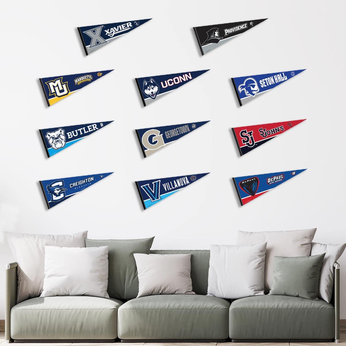 Big East Conference College Pennant Set