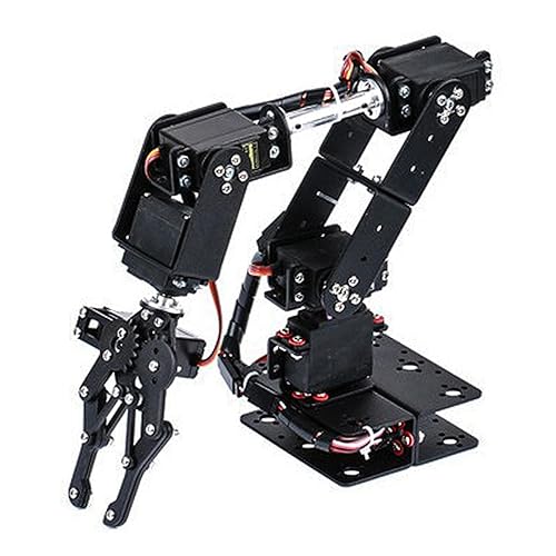 Miniatura 5 de Brazo mecánico robot, 6DOF Robot mecánico abrazadera de brazo kit de garra manipulador industrial piezas de robot con engranaje de metal para