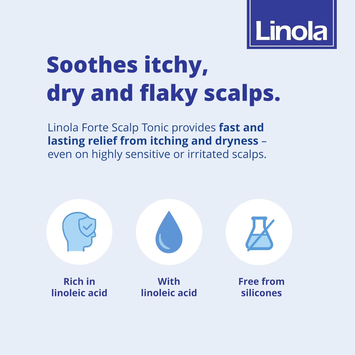Linola Forte Kopfhaut-Tonikum beruhigt juckende, trockene und schuppige Kopfhaut, 100 ml Solution