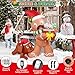 5FT Christmas Inflatable Gingerbread Man & Dog Outdoor Decoration, Christmas Funny Blow Up Yard Decoration, Built-in LED Lights Inflatables Xmas Holiday Décor for Indoor Lawn Garden