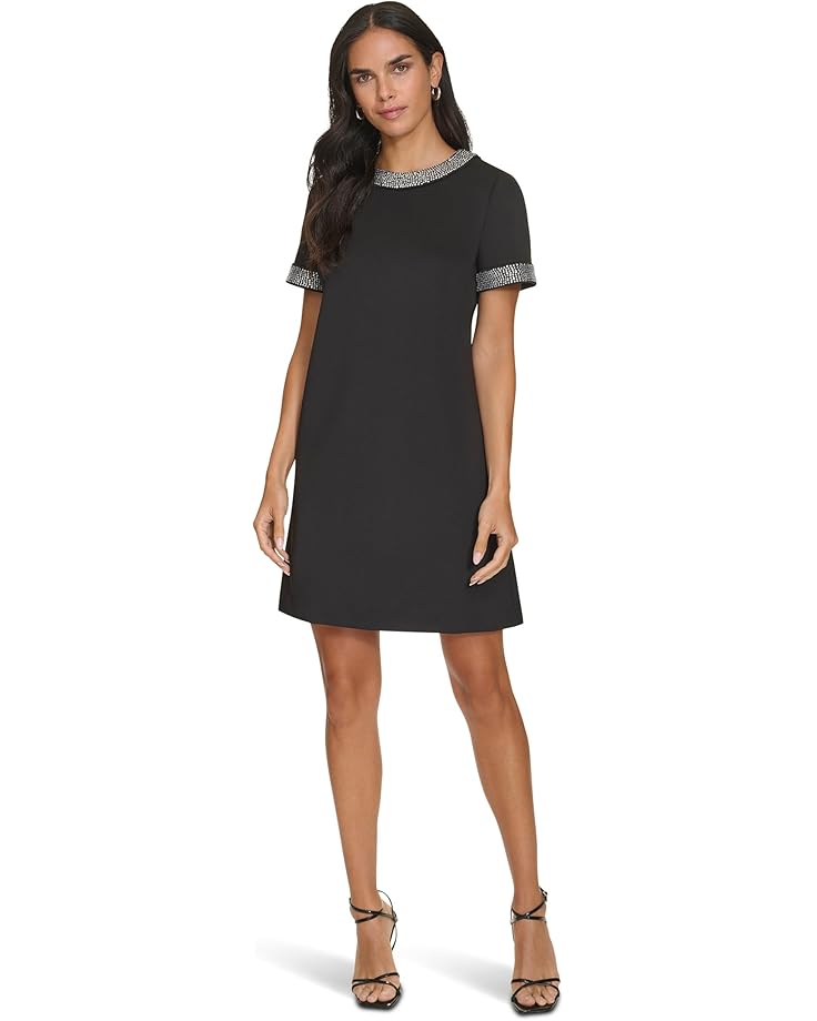 Calvin Klein Short Scuba with Rhinestone Sleeve - Main View