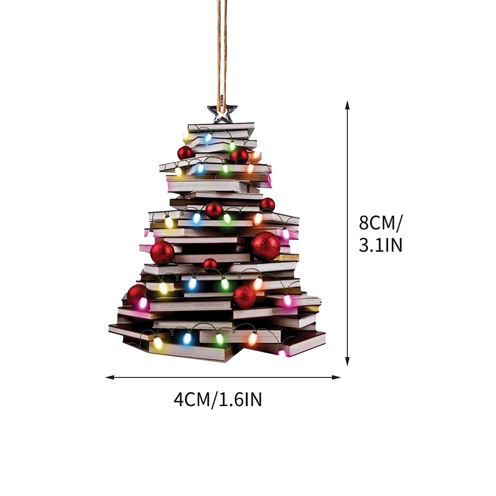 Decorazione Natalizia A Forma Di Libri - Addobbo Per Albero Di Natale, Amanti Della Lettura, Regalo Originale - Foto 2