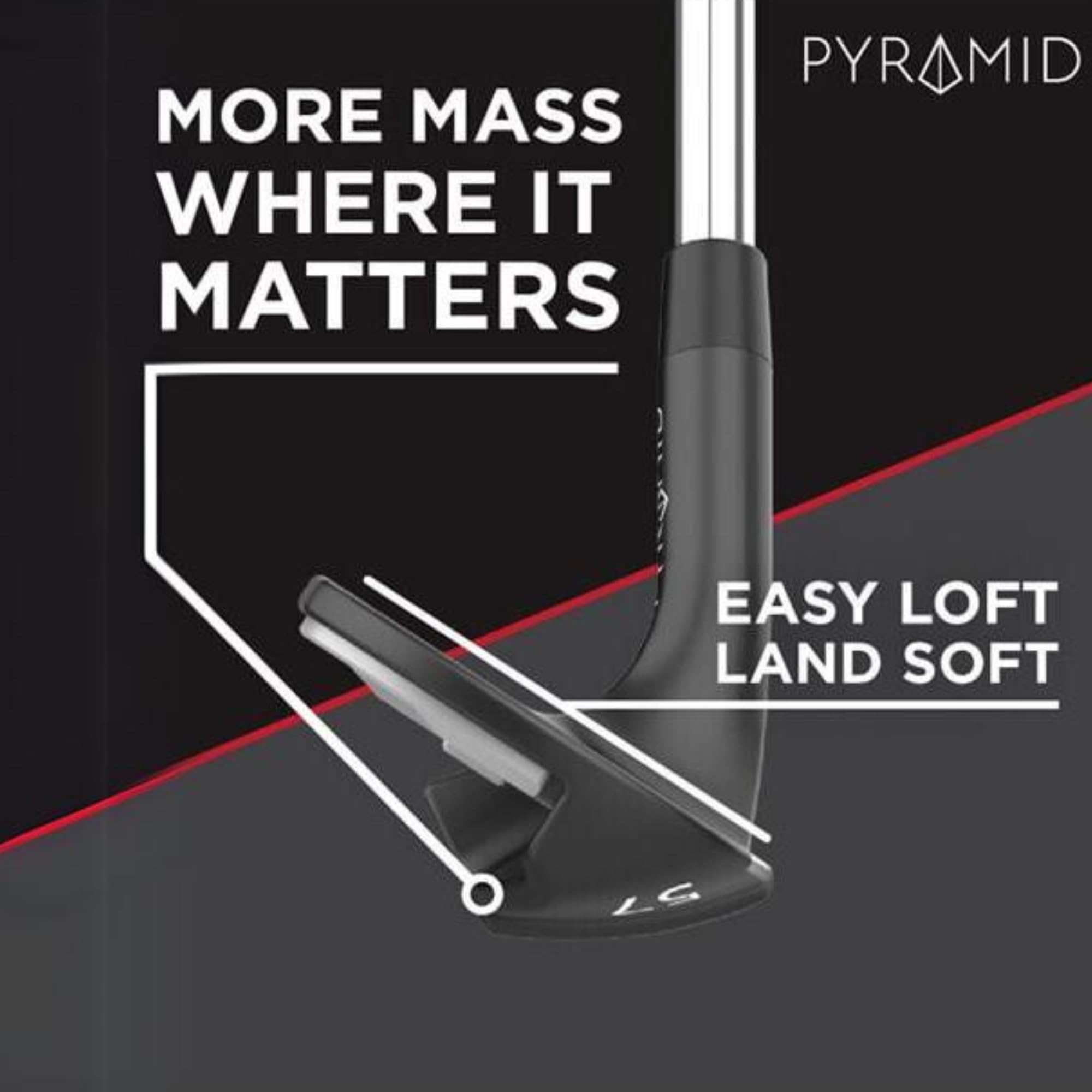 Pyramid Golf P4 Prism Wedge - CNC-gefräste Rillen für maximalen Spin, Keil rechte Hand, vielseitiges Golfkeile Set für Fehlertoleranz und Kontrolle, Spieler mit mittlerem bis hohem Handicap
