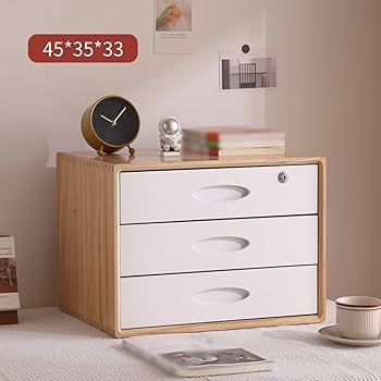 Amazon.co.jp: MJKQ9 鍵付き 収納ボックス 卓上収納ケース 木製