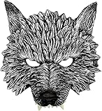 TOYANDONA Cosplay Wolf Wolf Mask Halloween 3D Scary Animal Masquerade Masks Fancy Dress Party Props for Festival Cosplay Halloween Carnival Costume Wolf Animal Head Masks