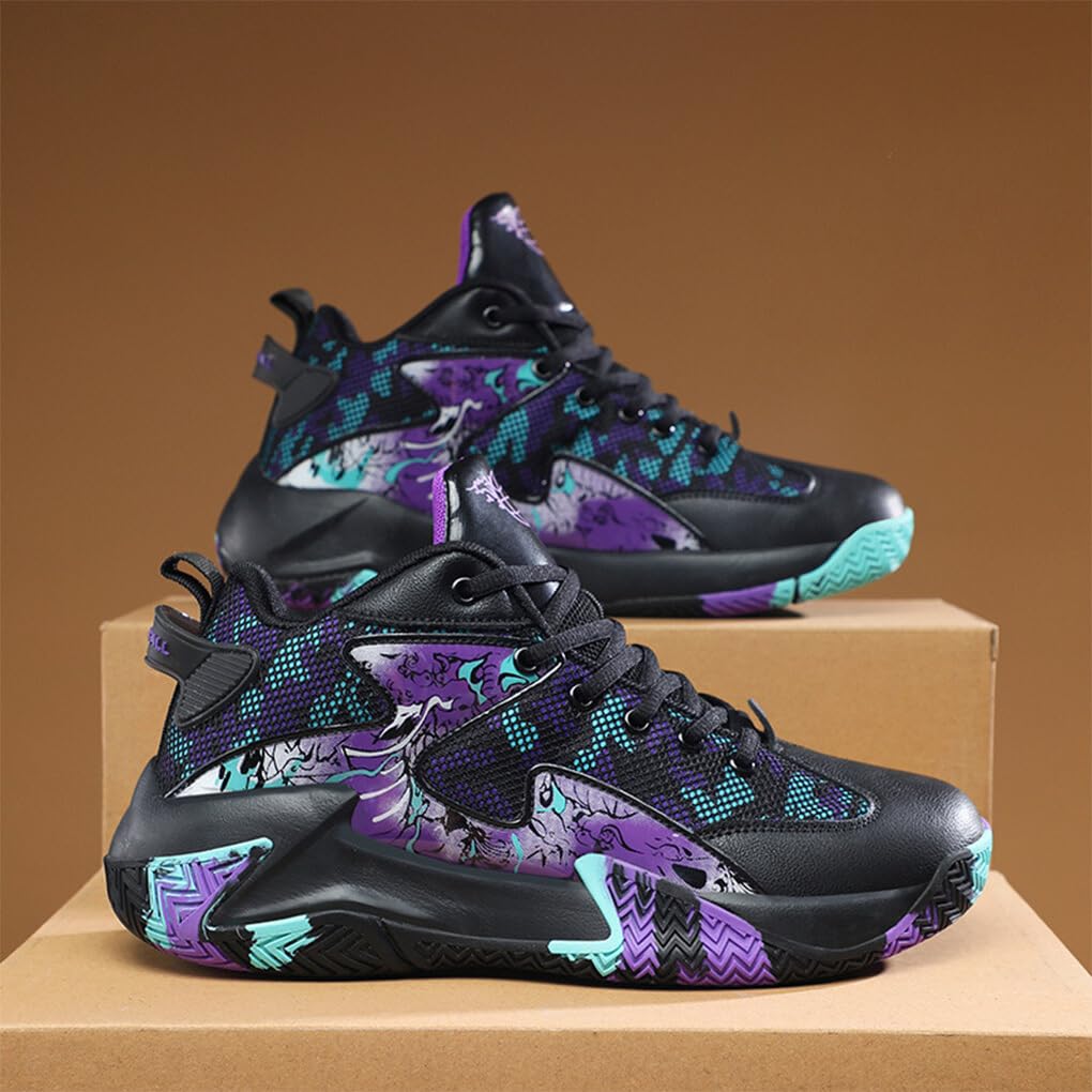Zapatos de baloncesto para hombre Zapatillas transpirables Entrenamiento Atlético Antideslizante Pareja Deporte profesional Correr