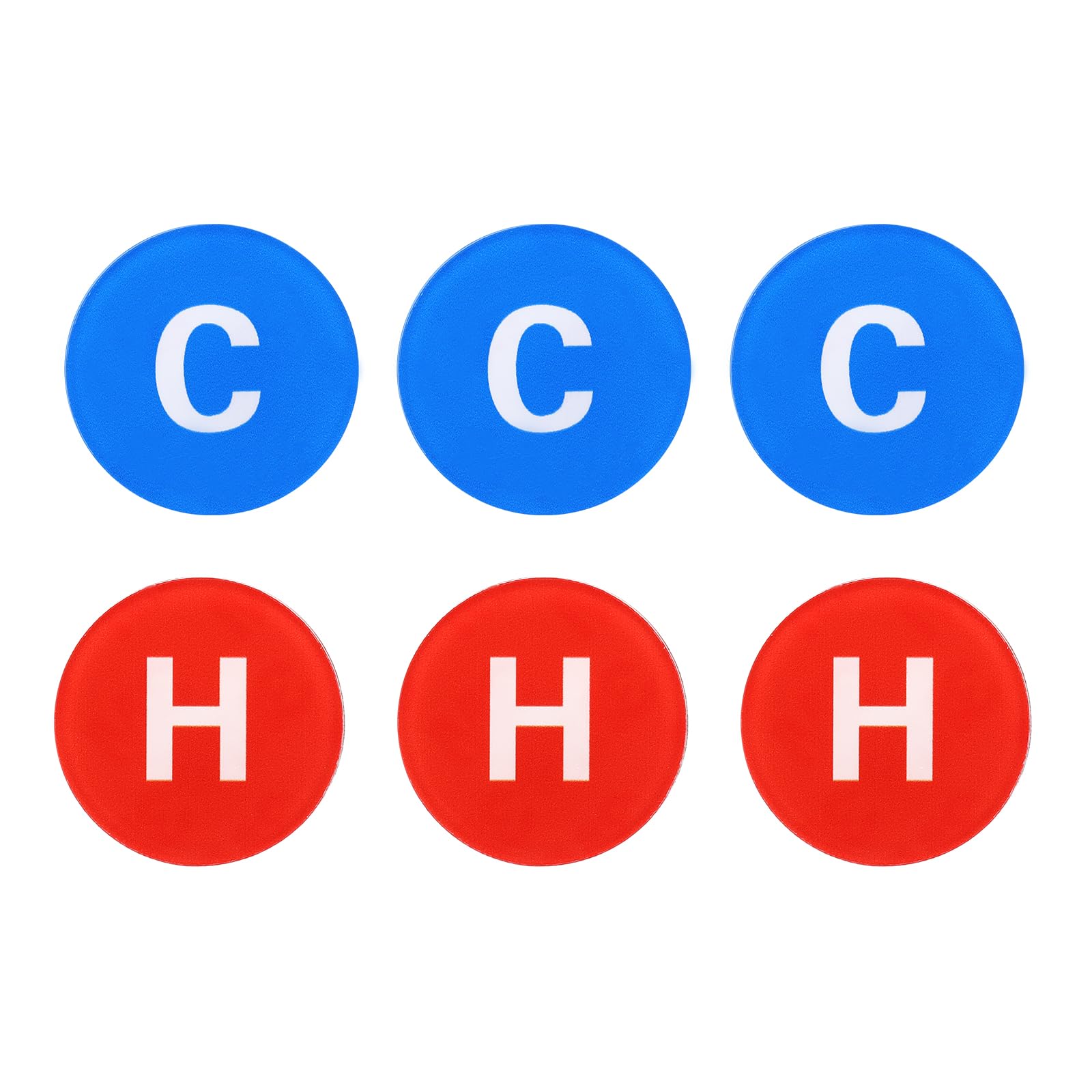 20pcs Hot Cold Water Labels for Faucets Shower Bathrooms Acrylic Stickers  Indicator Signs Durability Longevity / An Toàn đường bộ, image size:1600x1600