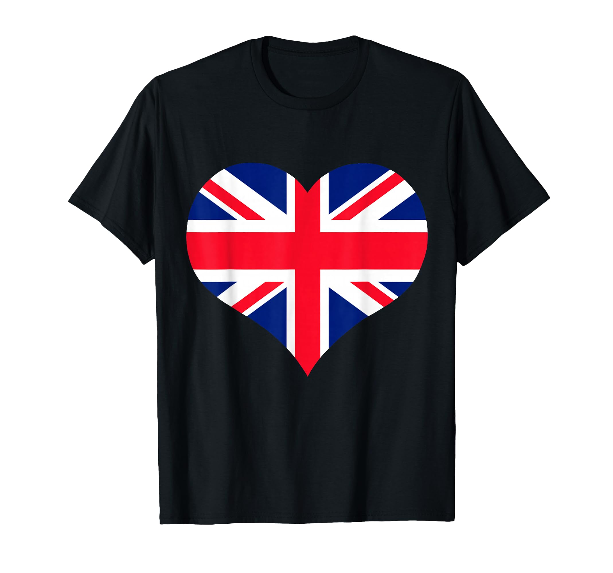 Union Jack British Flag Heart British Isles Men's Women's T-Shirt