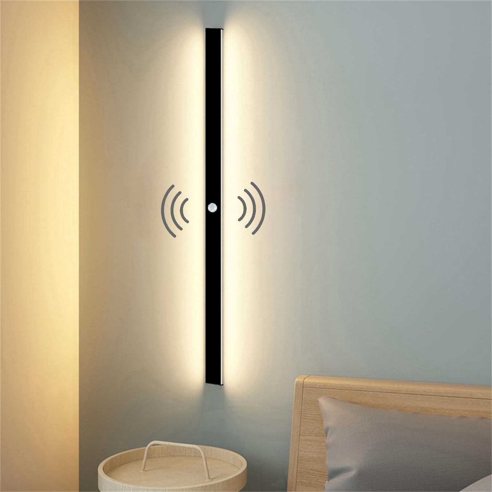 Lámpara de pared con interruptor LED foco ajustable y puerto de carga USB integrado 8