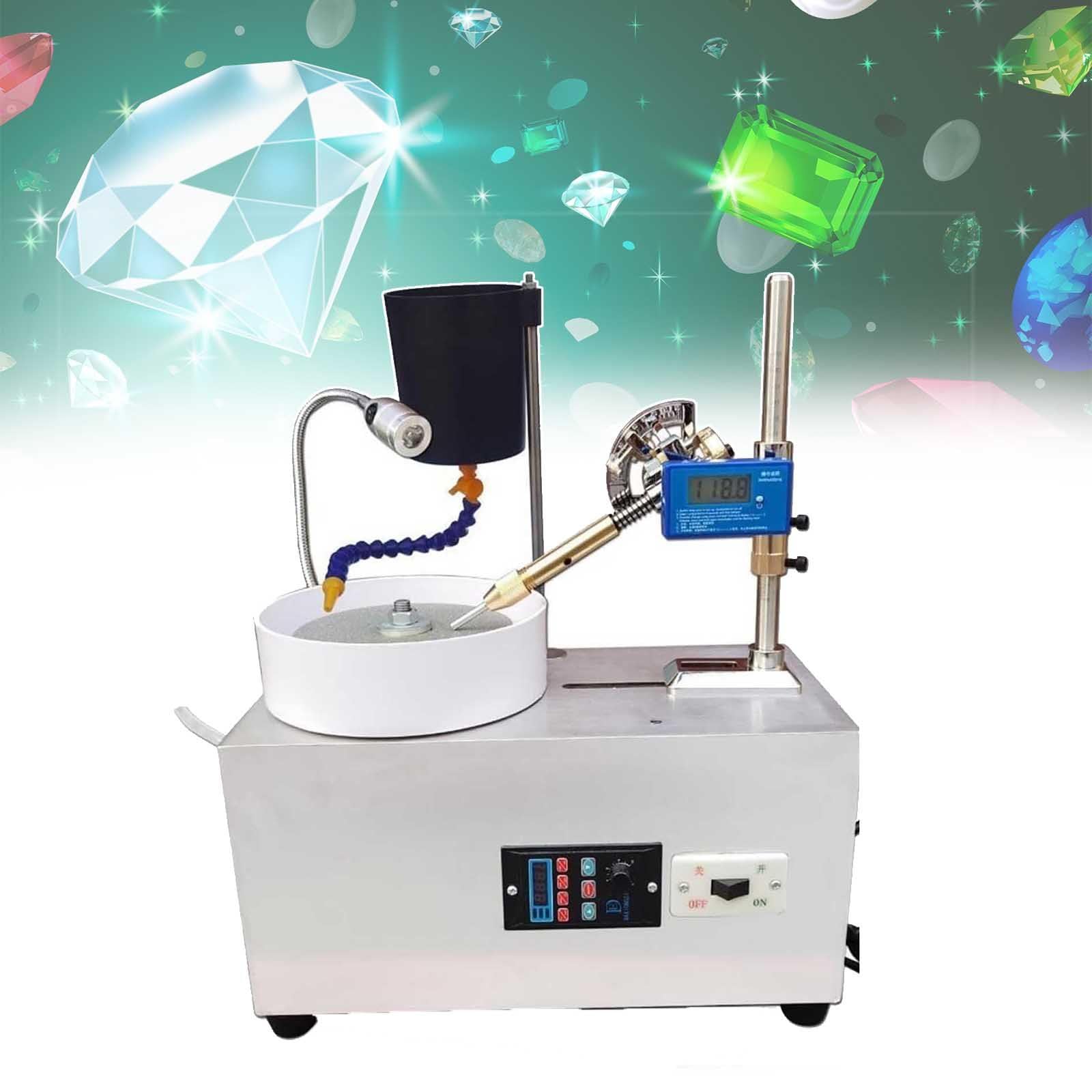 XNXYSMKJ Gem Faceting Machine,Faceting Machine,Jade Grinding Polishing Machine,W/Mechanical Handle And Digital Display,Gemstone Grinder,Jewelry Angle Polishing Machine