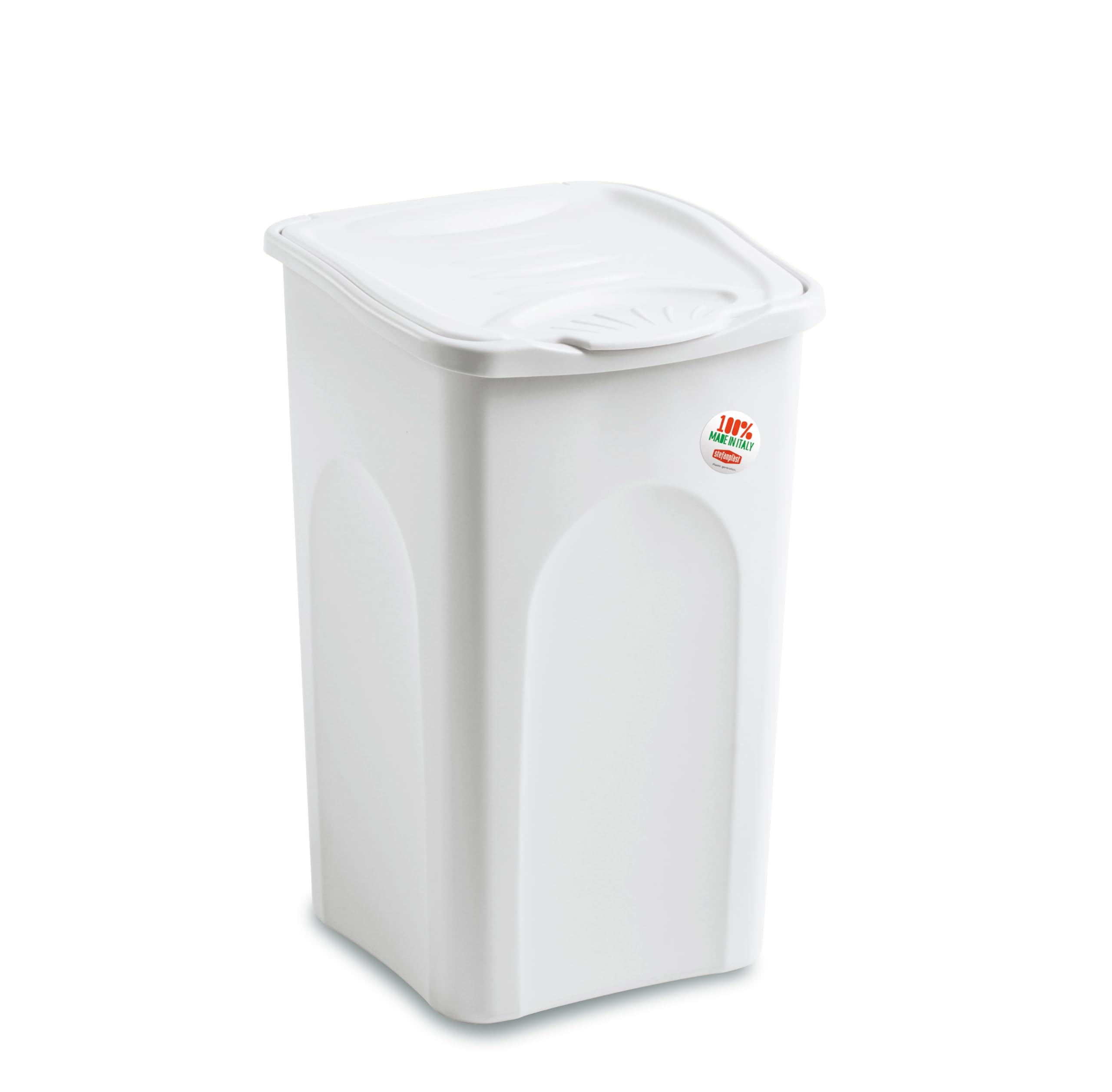 Stefanplast Primavera Line Laundry Hamper, White, 50 Litre