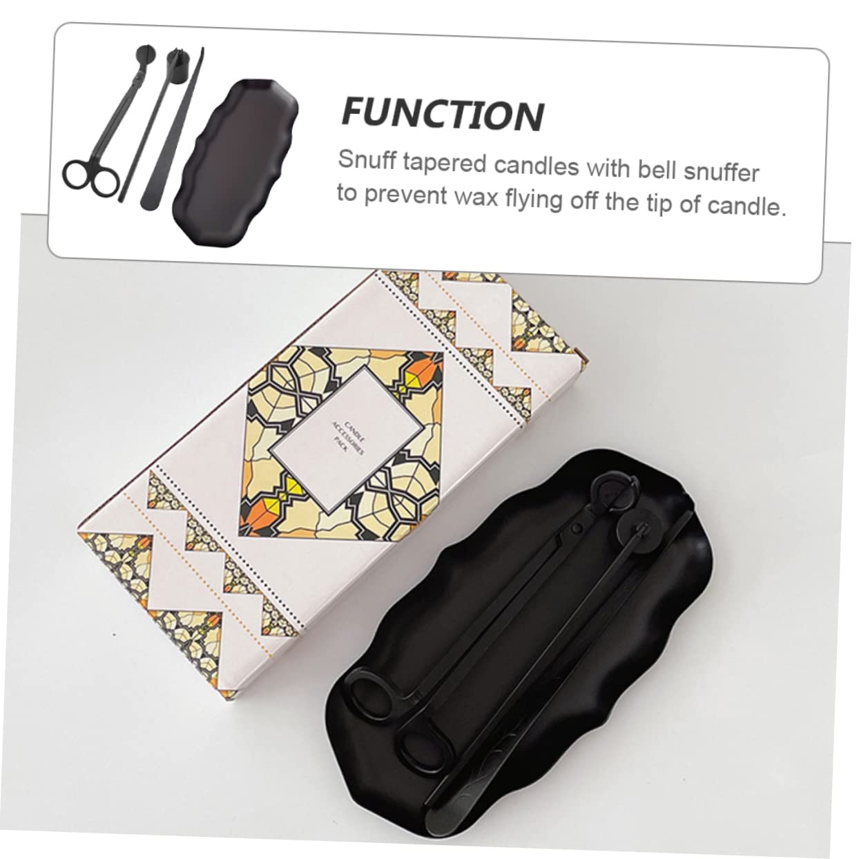 ORFOFE Stoppino Candele Spegni Stoppino Vassoio Accessori Candele Stoppini Kit