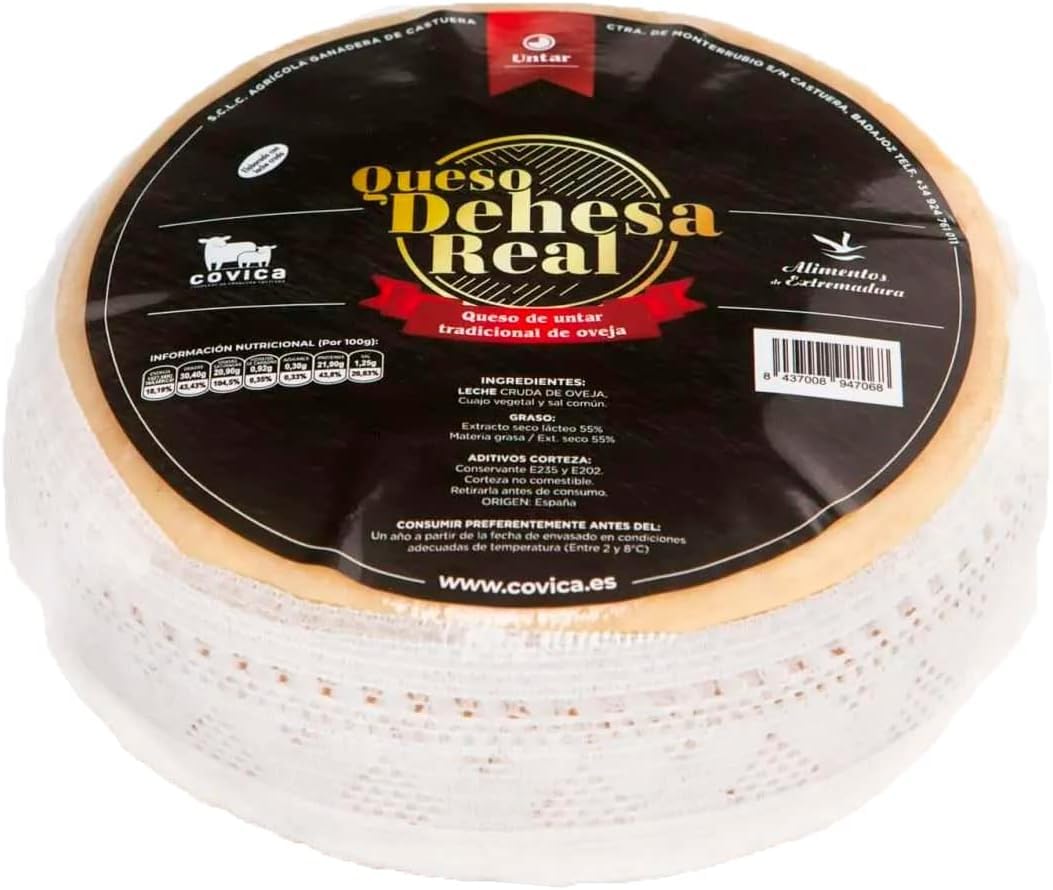 Dehesa Real Queso de la Serena de Extremadura 850 g queso para untar oveja
