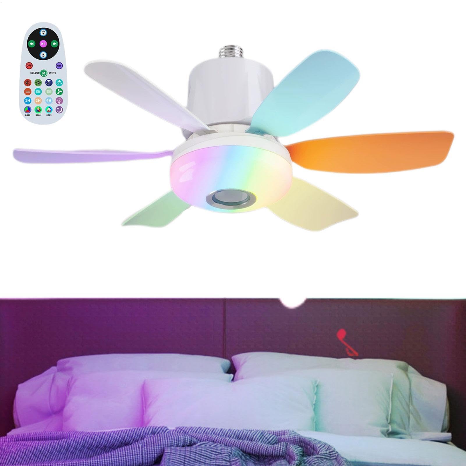 Nowoczesny Wentylator Sufitowy z Światłem Pilot Zdalnego Sterowania, | Wentylator LED z Lampą do Sypialni Do Domu, Biura, Sypialni, Salonu, Kuchni