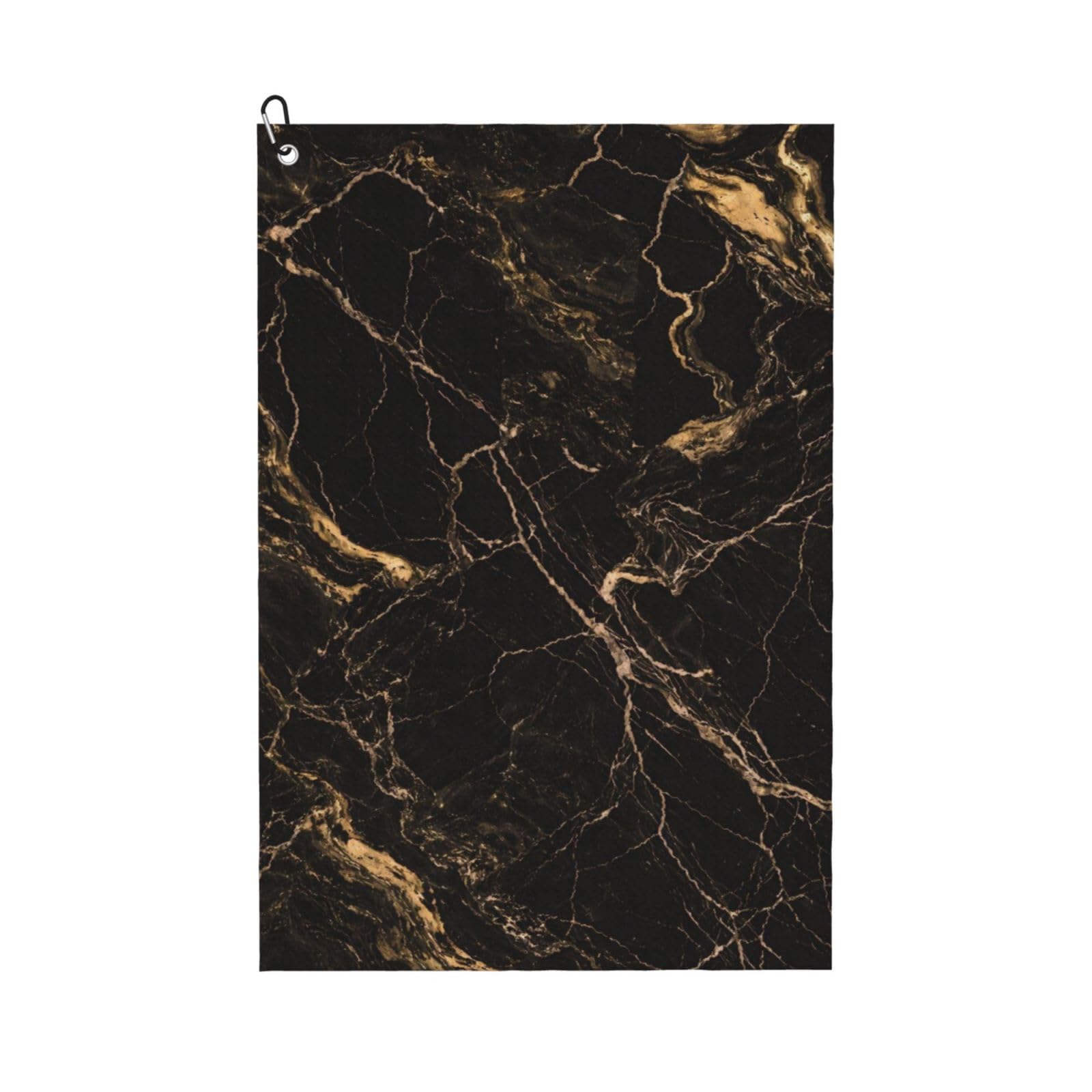 BSDFGSDD Gold Black Marble Golf Towel 24 x 16 inches