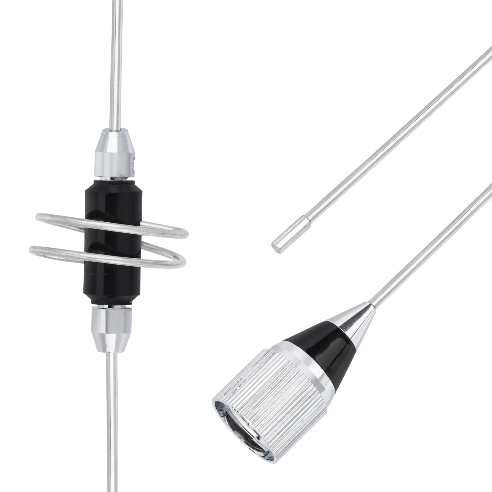 Bingfu Antenne Radio Mobile VHF UHF Double Bande 136-174 MHz & 400-460 MHz, Antenne Ham Voiture Véhicule 39 cm avec Connecteur PL259 pour Appareils de Communication Bidirectionnelle