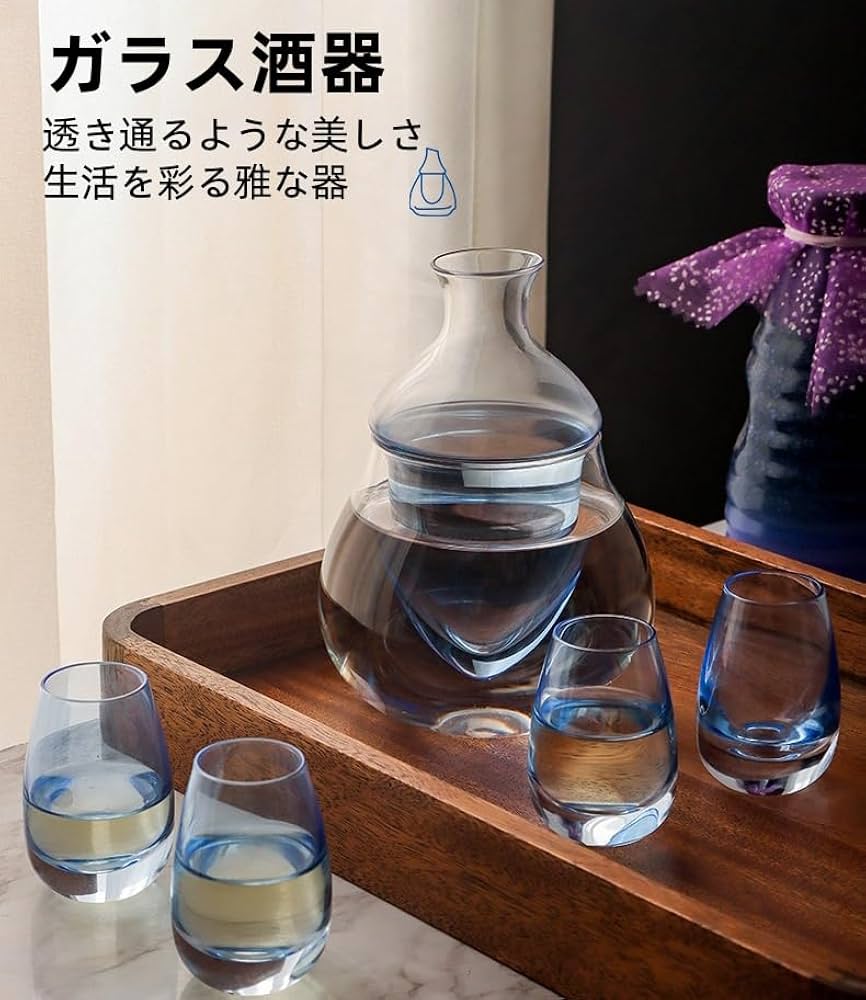Amazon.co.jp: LIVIA 冷酒グラス&ガラス徳利セット|保冷剤付きの酒器 Amazon.co.jp: LIVIA 冷酒グラス&ガラス徳利セット|保冷剤付きの酒器