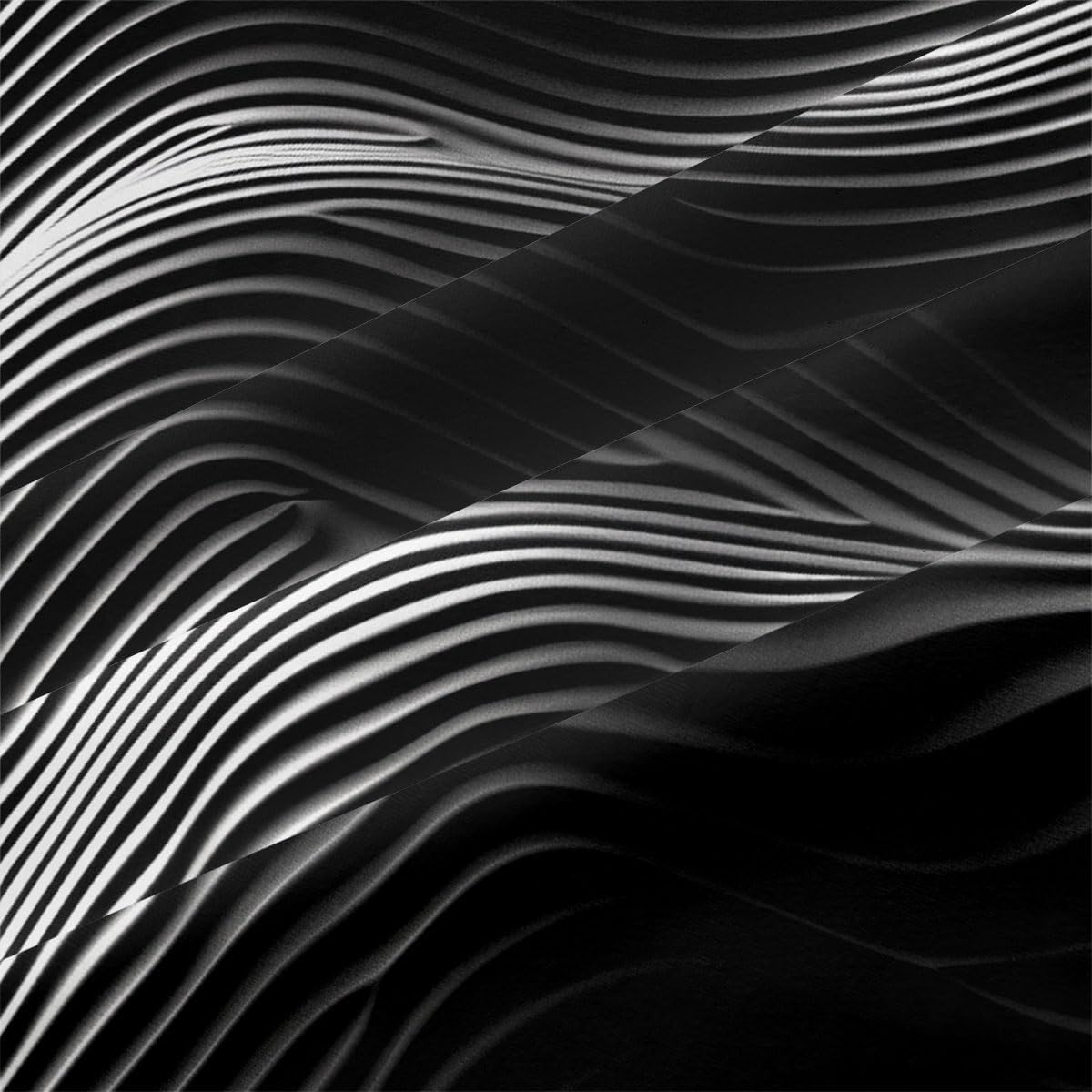 3D Geometric Stripe Comforter Bedding Set King Size Wave Lines Bed Sets Abstract Pattern Comforter Insert Modern Aesthetic Bedding 3Pcs Soft Lightweight Comforter(Girls Women Adult)