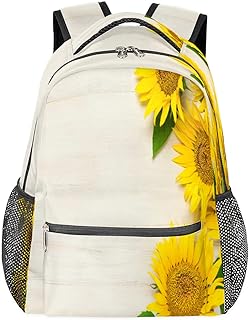 Mochilas de viagem para laptop para mulheres e homens, estampa de flores de girassol, resistente à água, mochilas escolares leves para adolescentes meninas/meninos, mochila casual para viajar, acampar, caminhar, Multi, Medium, Mochilas Daypack