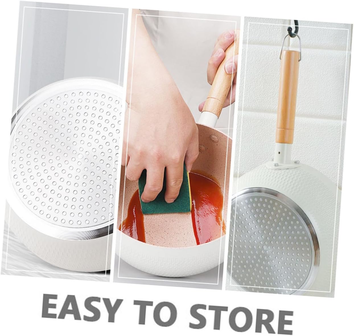 Non-stick Instant Noodle Pot Milk Saucepan Complementary Food Pot Soup Pan Easy Clean Heat-resistant Handle