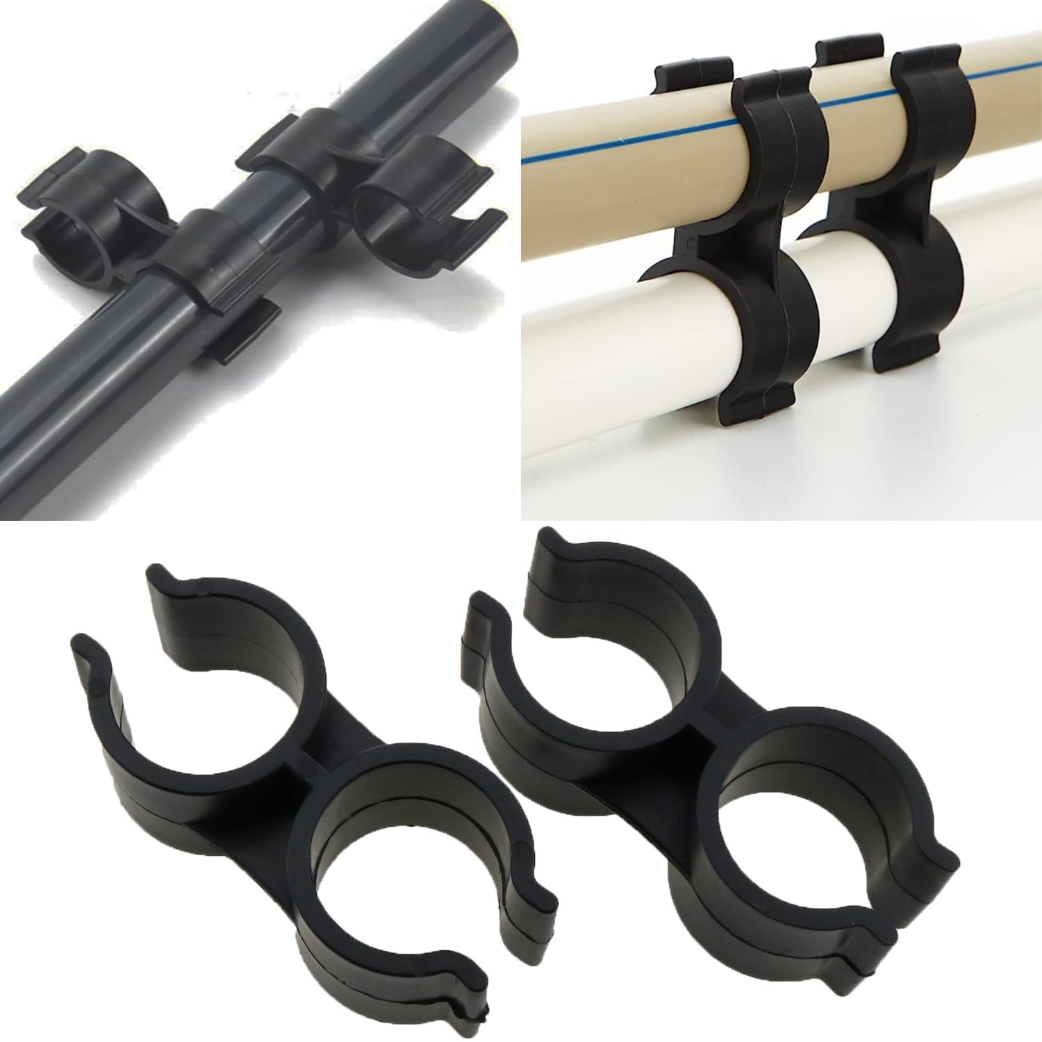 パイプクランプ　2台セット3/4 （6分） Amazon.co.jp: パイプクランプセットΦ22～25用 2個組 Φ25