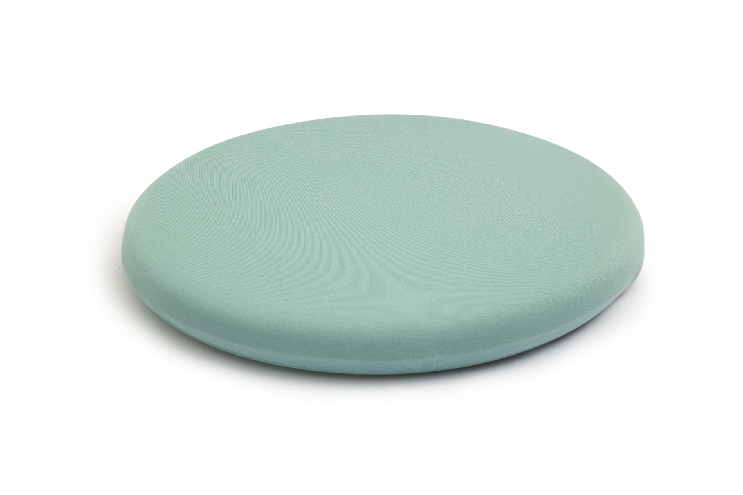 Removable Round Chair Cushions, Memory Foam Chair Pads Comfortable Mat, Non-slip Breathable Seat Cushion, Suitable for Office, Living Room, Dining Room, Washable -15.7x15.7x1.77 Inches (Light Green)