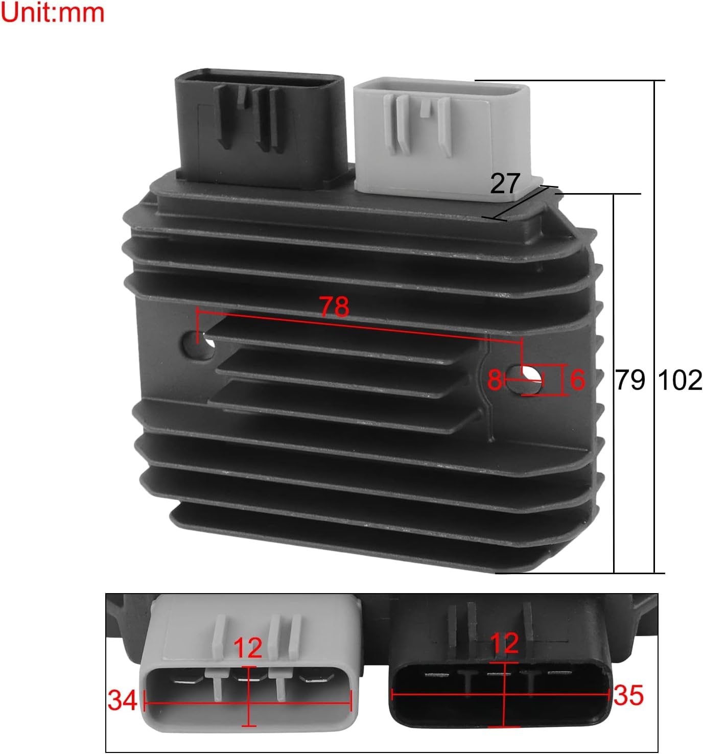 Baceyong moto regolatore di tensione compatible with Nin-ja ZX-6R 2009-2014/ Nin-ja ZX-10R 2008-2014