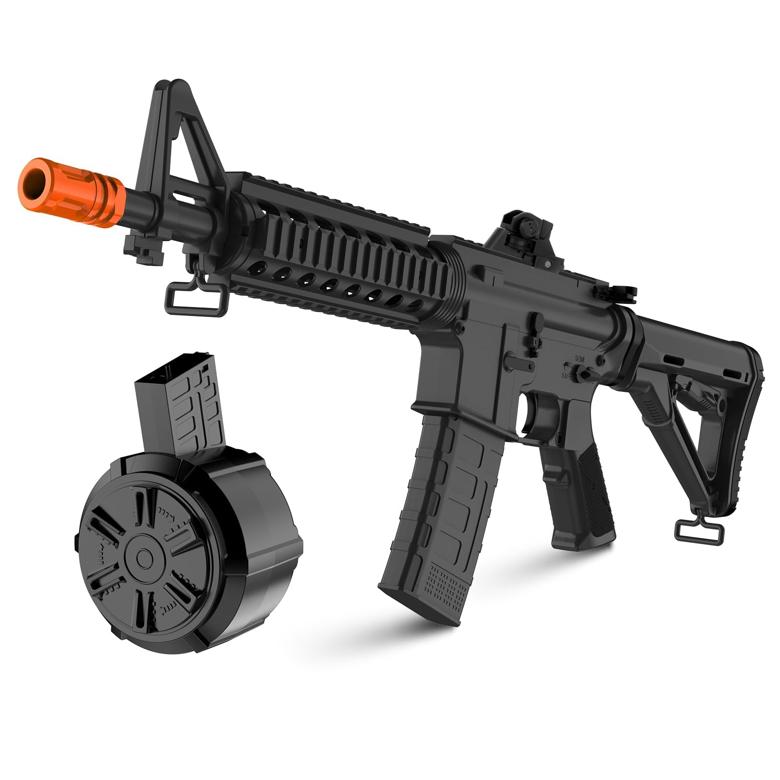 Electric Gel Blaster Toys,Manual and Automatic Splat-Blaster Includes Drum and Goggles with 120 Feet for Outdoor Team Game,Ages 14+,Black