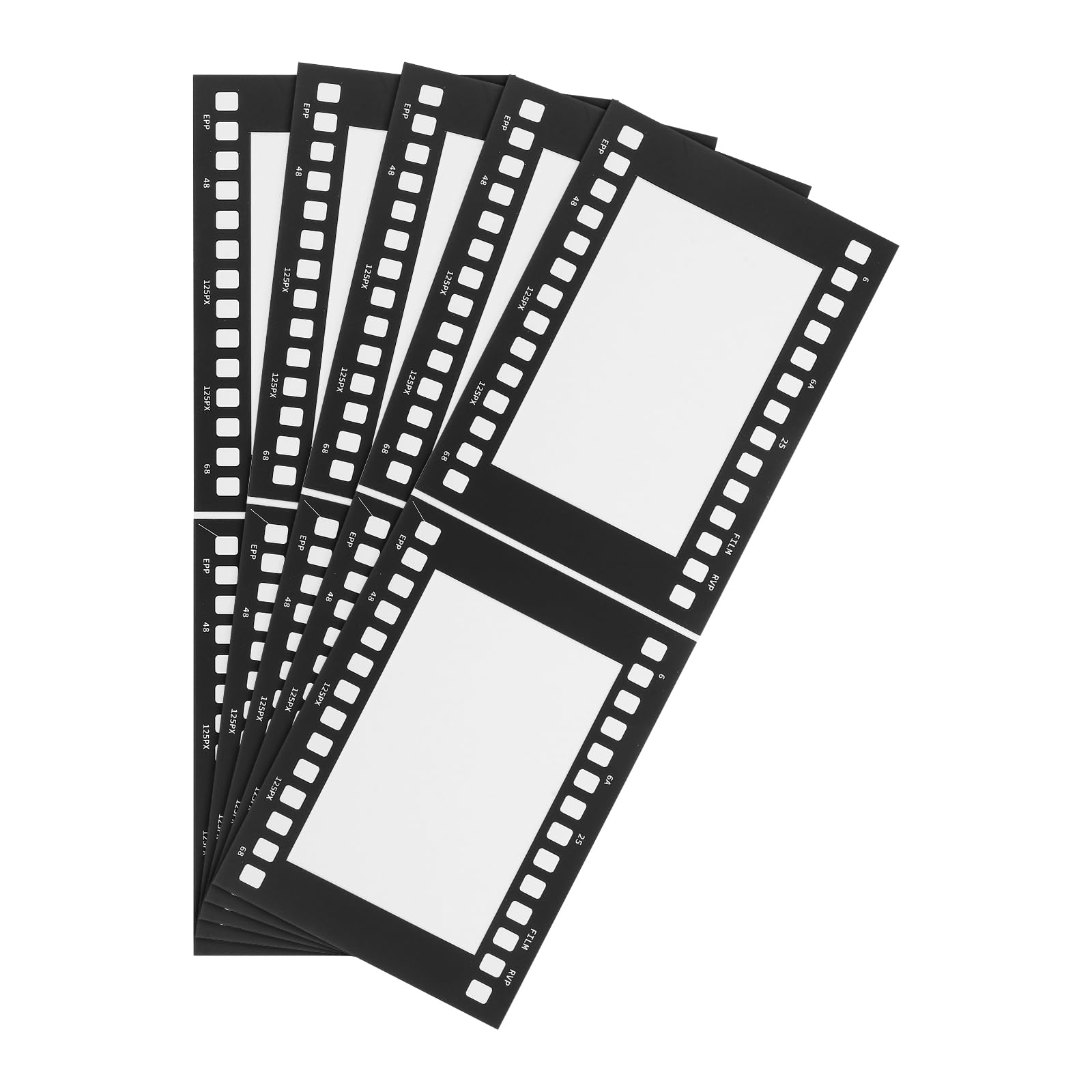 SUPVOX 5pcs Foldable Cardboard Filmstrip Photo Frames 6 Inch Retro Film Style Picture Frame with 2-slot for Wedding Birthday Valentines Day Home Décor