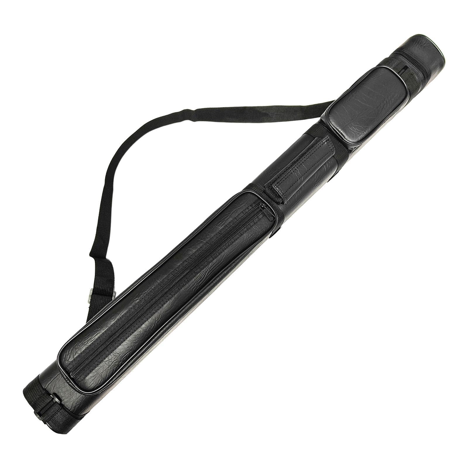 Colaxi Pool Billiard Cue Storage Bag Billiard Pool Cue Bag 4 Holes Portable Protector Container Rod Storage Bag for Outside, Black