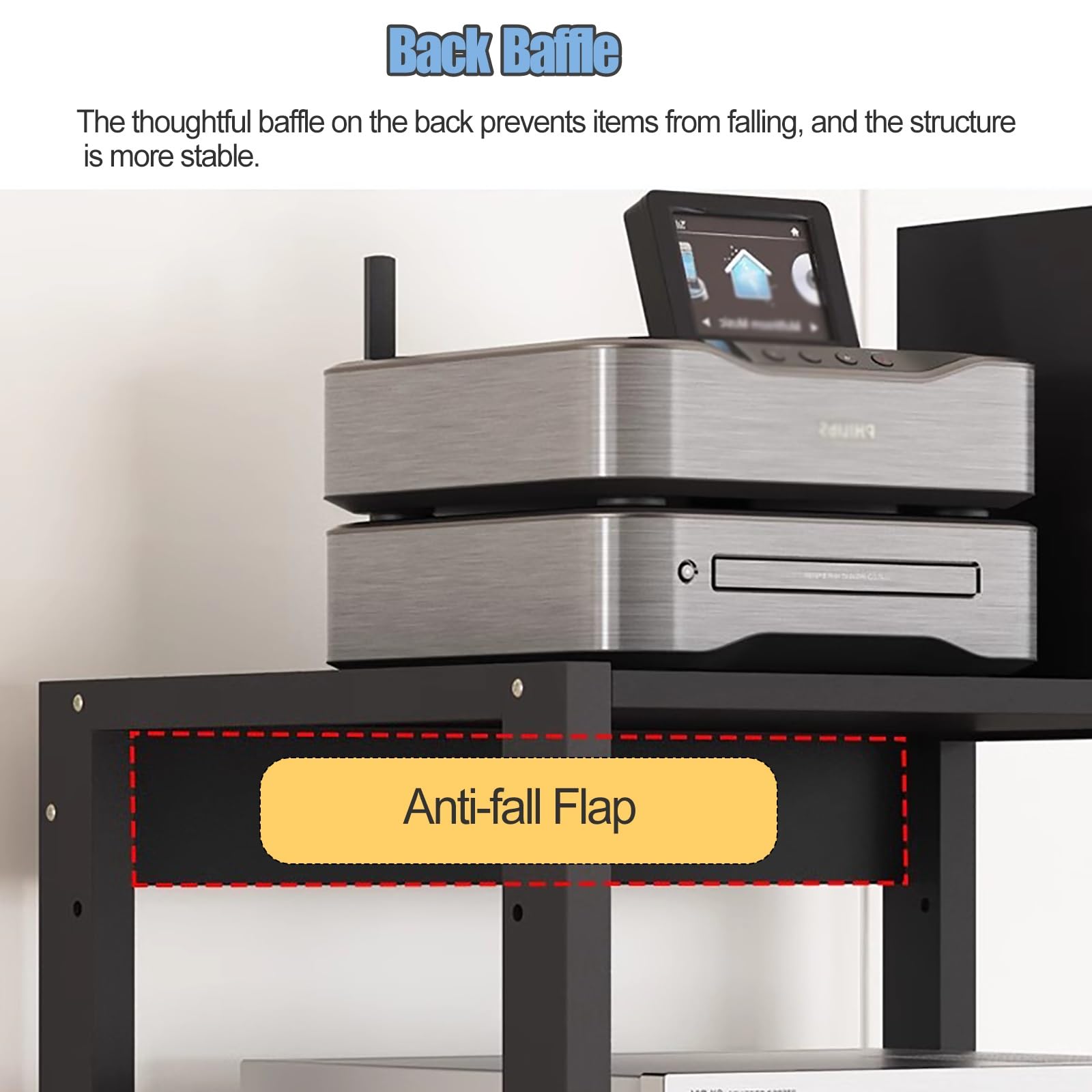 Soporte para equipos de alta fidelidad, gabinetes para equipos de alta fidelidad, bastidores y soportes para equipos de alta fidelidad, soporte resistente para componentes de audio y vídeo con rueda