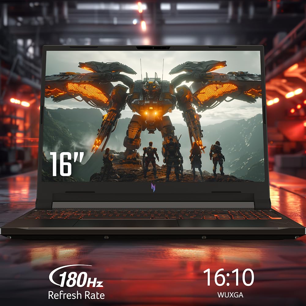 Acer Nitro V 16 AI Copilot+ PC Gaming Laptop | AMD Ryzen AI 5 340 Prozessor | NVIDIA GeForce RTX 5060 Laptop GPU | 16 Zoll WUXGA IPS 180Hz Display | 16GB DDR5 | 512GB Gen 4 SSD | Wi-Fi 6E | ANV16-61