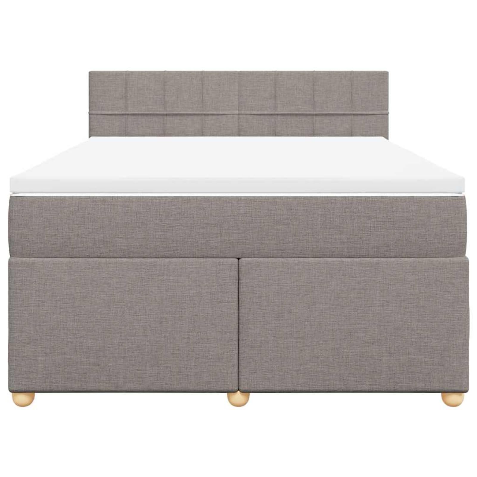 ATOMSTACK MAKER Letto a molle insacchettate con materasso a molle insacchettate (140 x 190 cm), rivestimento in tessuto tortora, traspirante e lavabile, incluso rivestimento, comodo sistema di sonno