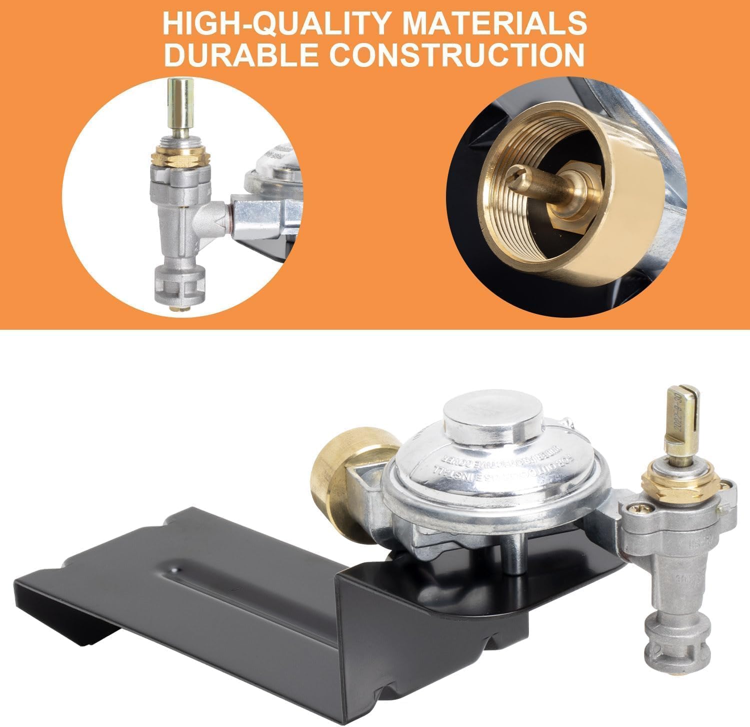 64865 Gas Grill Valve & Regulator Assembly Parts for Weber Grill Regulator Replacement Q2000 & Q2200 Series Parts (Model Years 2014 & Newer), for Weber 53060001 54060001 54060301 MEDIUM Q Parts