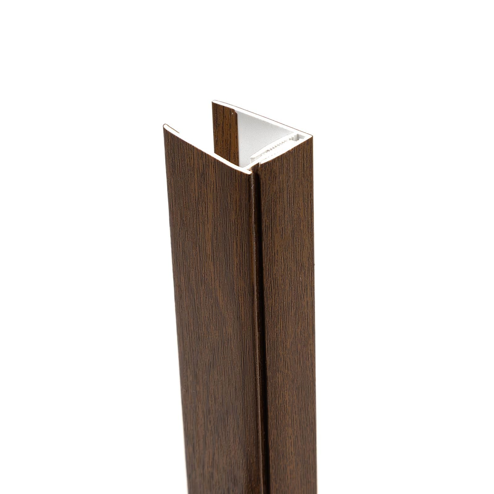 Truly Pvc Limited Golden Oak Shiplap Cladding Board Edge Trim Starter (2.5M)