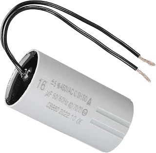 US CBB60 16uF Running Capacitor, AC 450V 2 Wires 50/60Hz Cylinder 38x70mm for Water Pumps, Washing Machines Motor Start