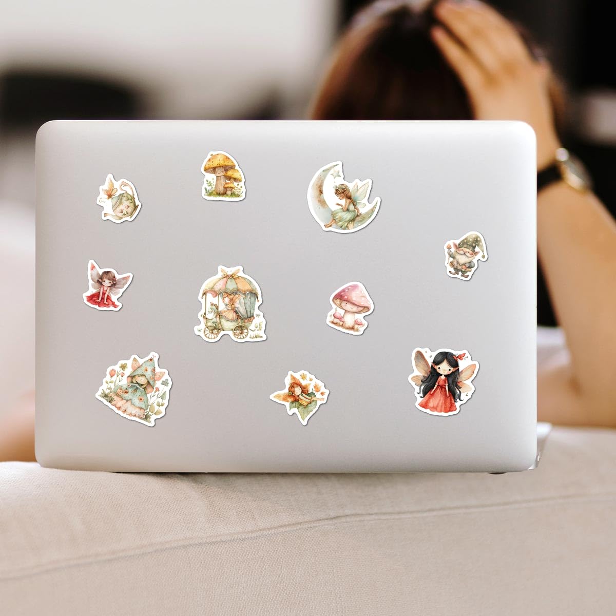 Kindle Stickers Fantasy Pack Of 6 Novelty Magical Sitting Fairy Cute ...
