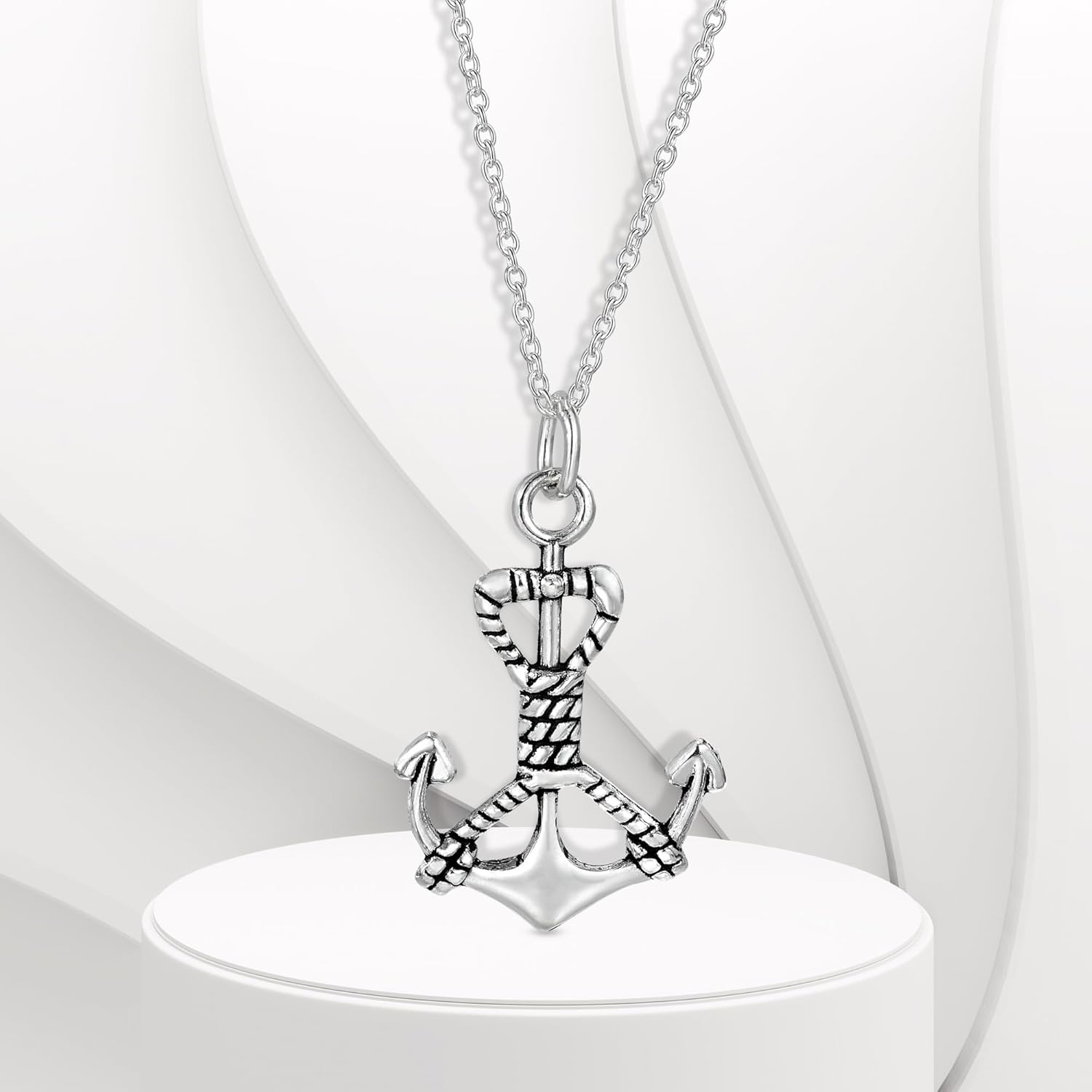 AeraVida 925 Sterling Silver Nautical Anchor Pendant Necklace | Casual Sterling Silver Pendant Necklace for Women | Jewelry Gift - Image 5
