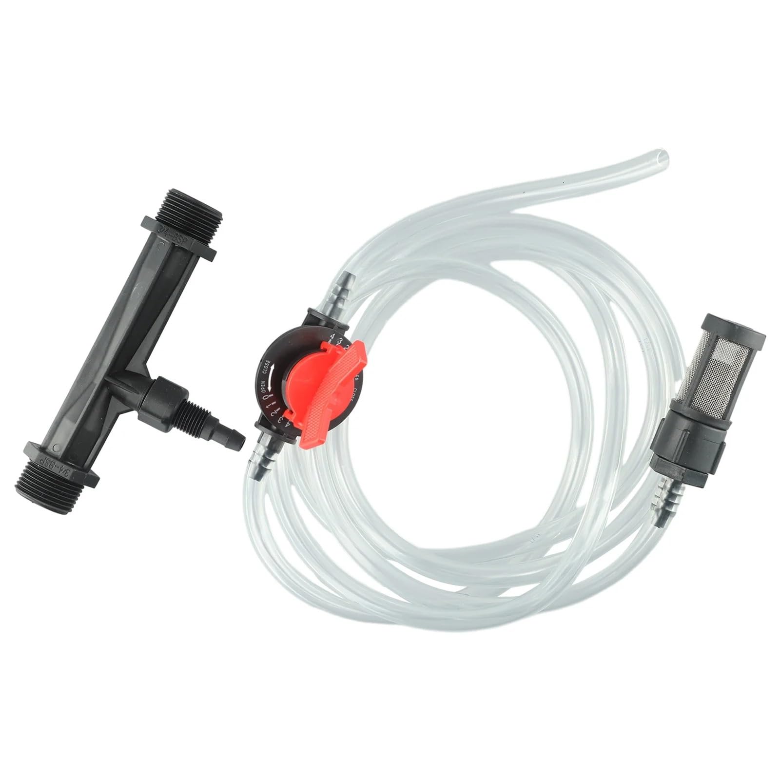 Dispositivo Venturi de inyector de fertilizante for jardín 3/4 con interruptor y juego de tubos de agua for sistemas de riego roscados