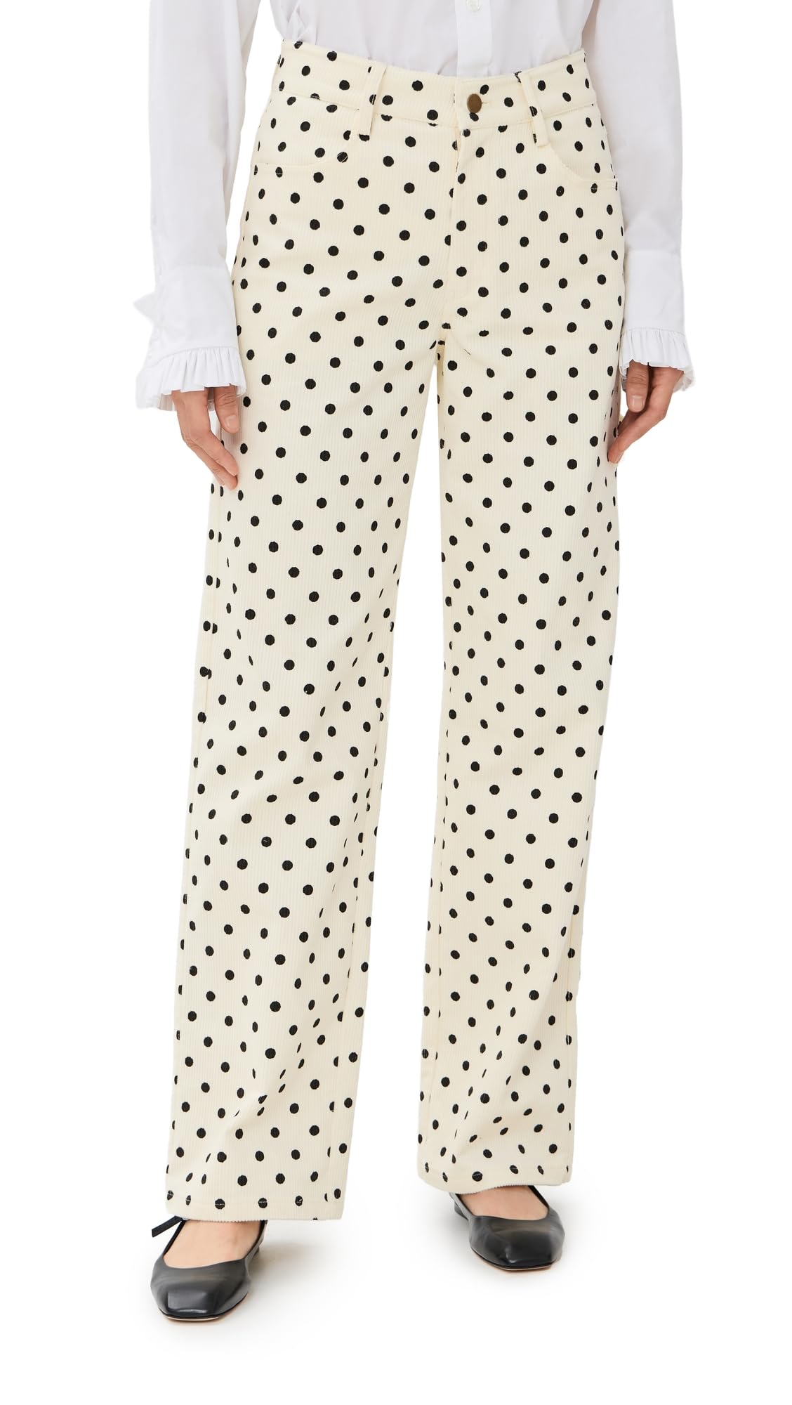 Tanner Fletcher Womens Sid Polka Dot Corduroy Pants