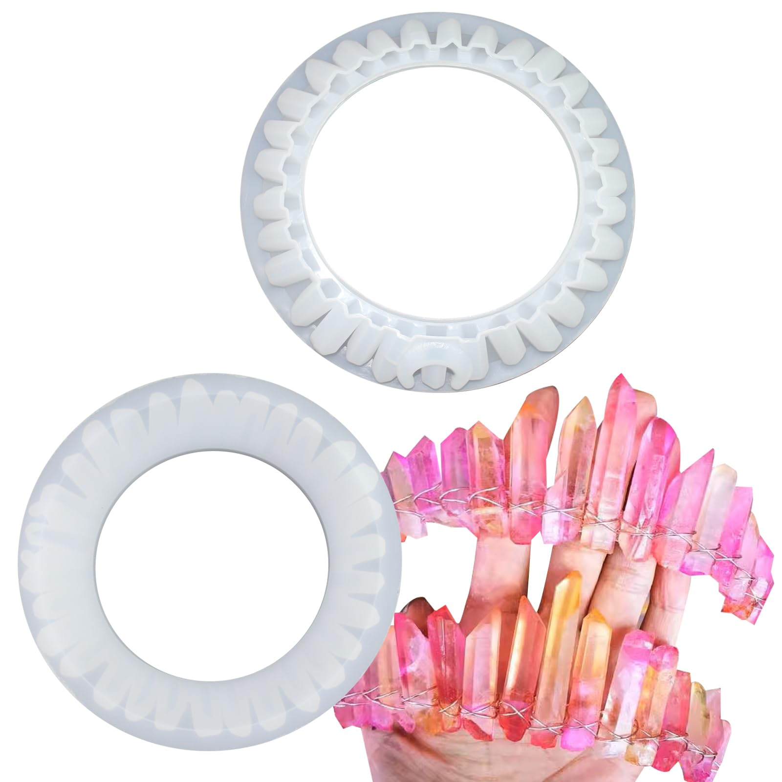 Irregular Crystal Crown Mold Crystal Crown Headband Silicone Mold Queen Crown Resin Molds Crown Heart Mold for for Rhinestone Tiara Cake Topper Decor