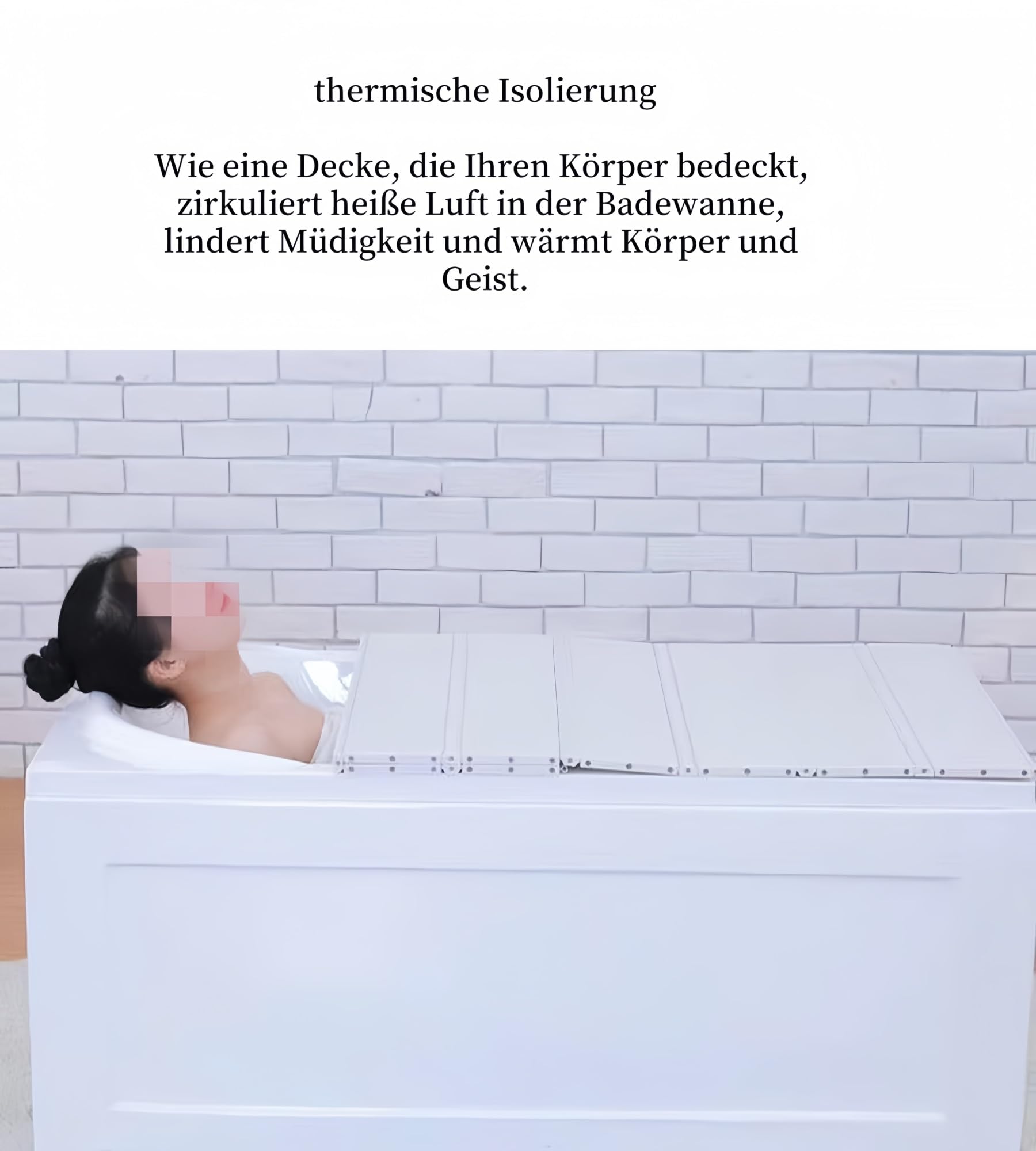 Badewannenabdeckung, Faltbare Badewannenabdeckung, staubdichte Badewannenabdeckung, warm und faltbar, geeignet für Badewannen, große Holzfässer usw.(70 * 90 * 1.2cm)