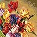 Dimensions Gold Collection Counted Cross Stitch Kit, Parrot Tulips, 14 Count Black Aida, 12'' x 15''