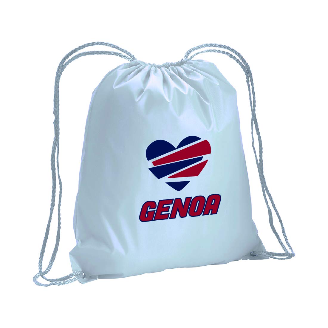 Tipolitografia GhisleriGenoa White Polyester Bag with Lace and Perimeter Reinforcement