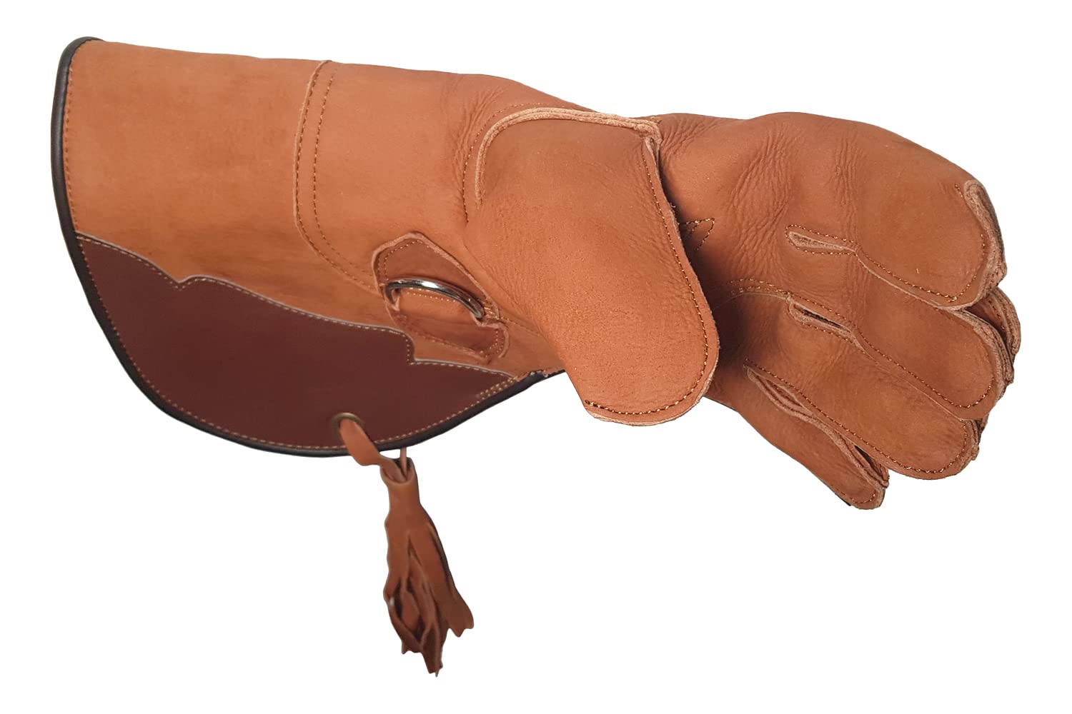 VlaMiTex J51 Falconry Gloves for Hawks and Prey Birds Leather Bird Handling Gloves (XXL)