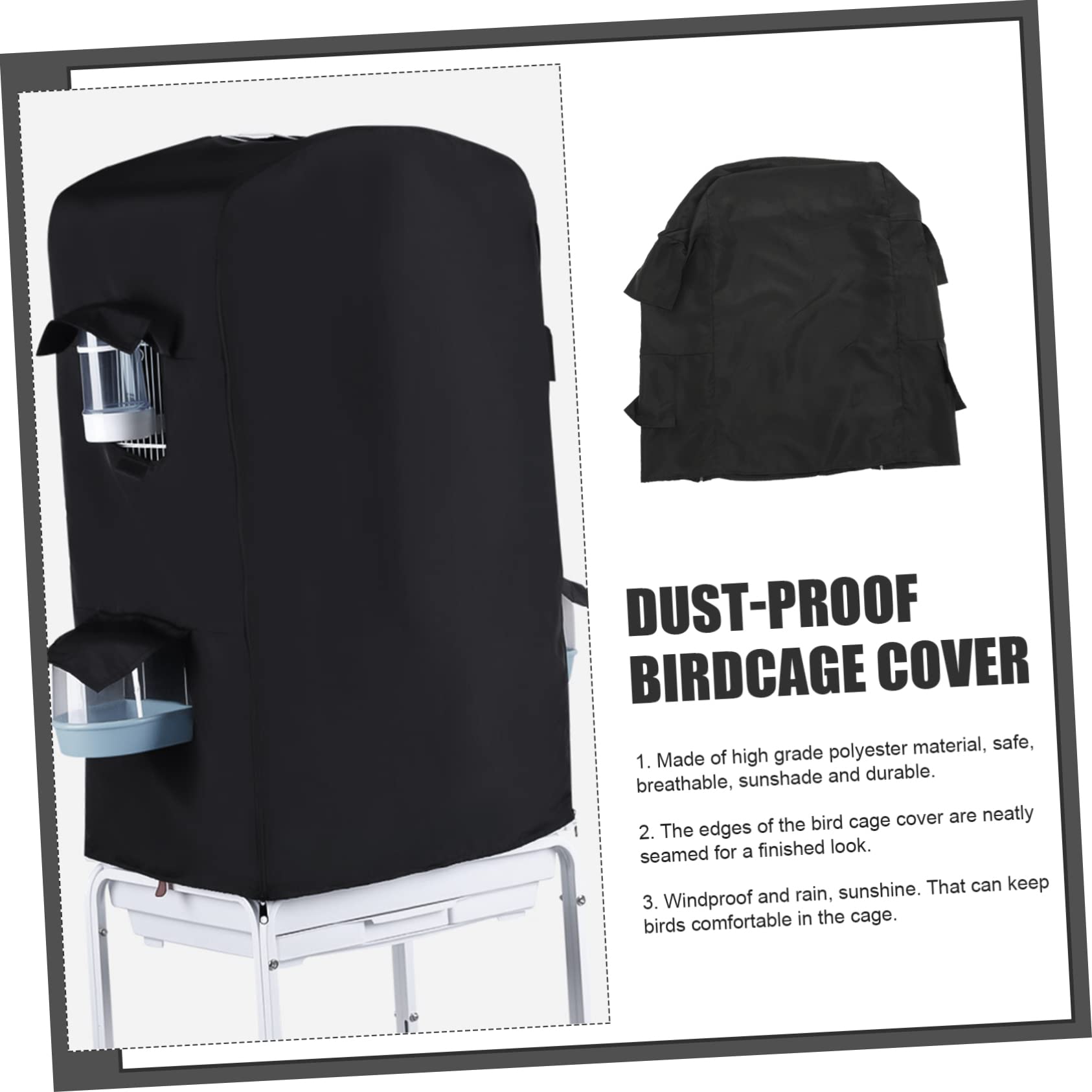 Happyyami 5piezas Cubierta Protectora para Jaula De Pájaros Bloqueo De Luz Resistente Al Frío Viento Material Transpirable para Proteger Tus Aves Ruidosos y Fríos