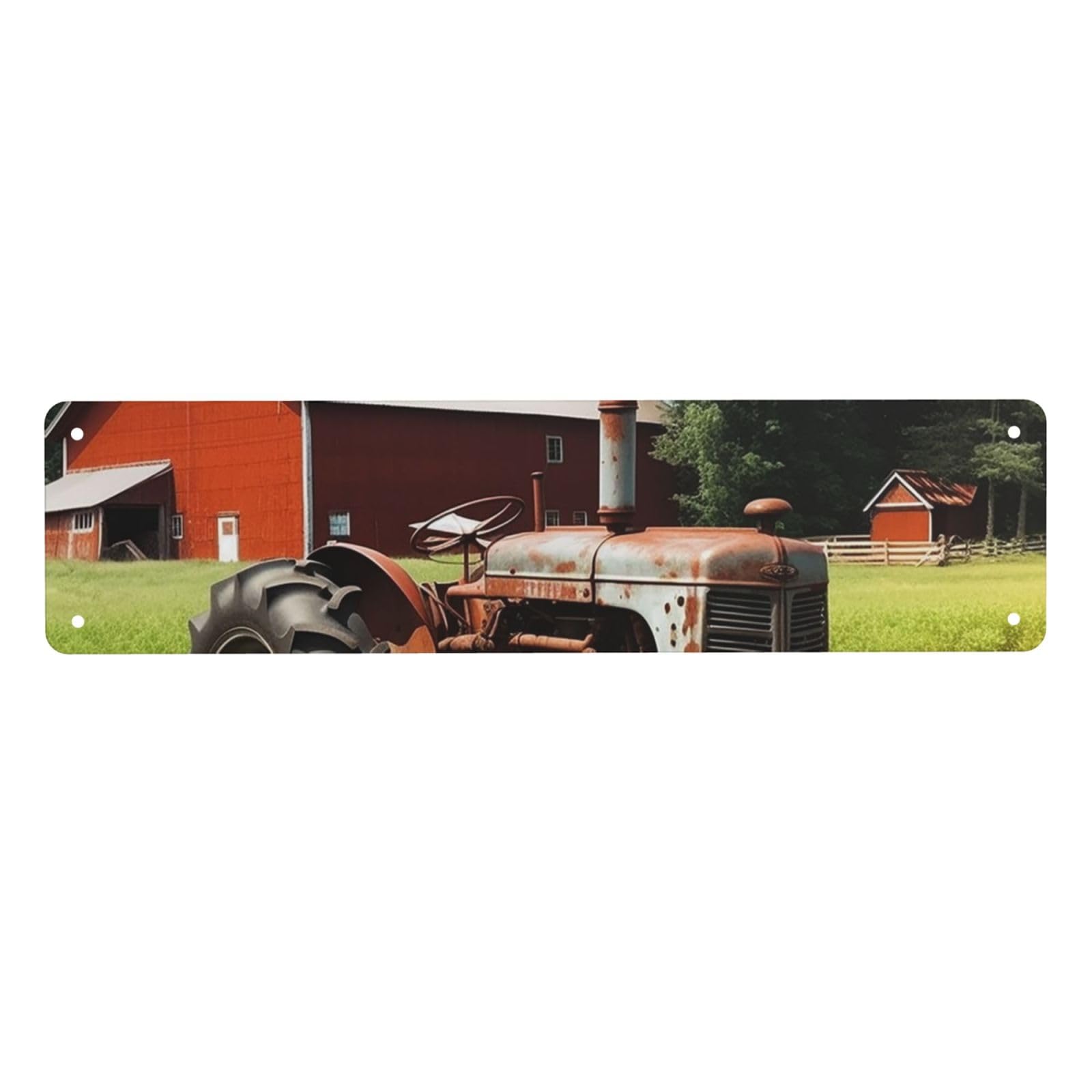 Vintage Metal Tin Signs Retro Garage Signs Stylish Wall Art Plaques for Home Decor Unique Poster 4x16 Inch Company Farm Tractor Metal Sign Outdoor Wall Decorations Gifts