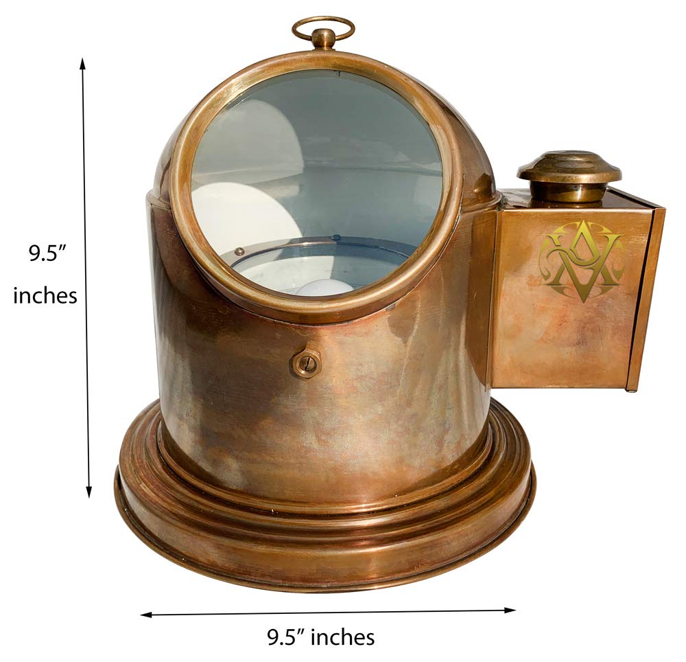Vintage Ship's Binnacle Floating Dial Gimbals Compass A Sailor Nautical for Boat Sailor, Binnacle Antique Compass