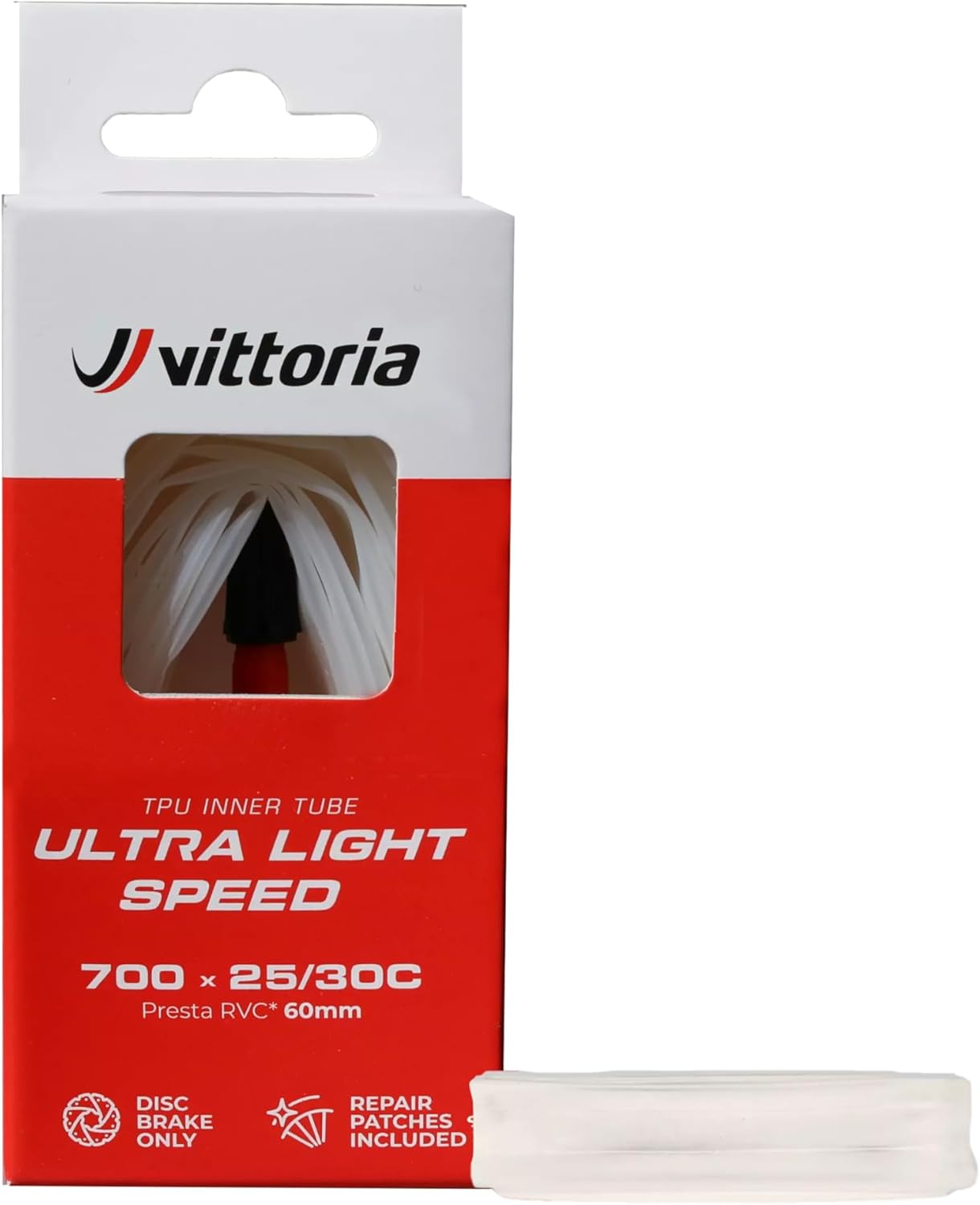 Vittoria Bike Tubes - Ultra Light Speed TPU Inner Tube - Compatible with Disc Brake Wheels Only