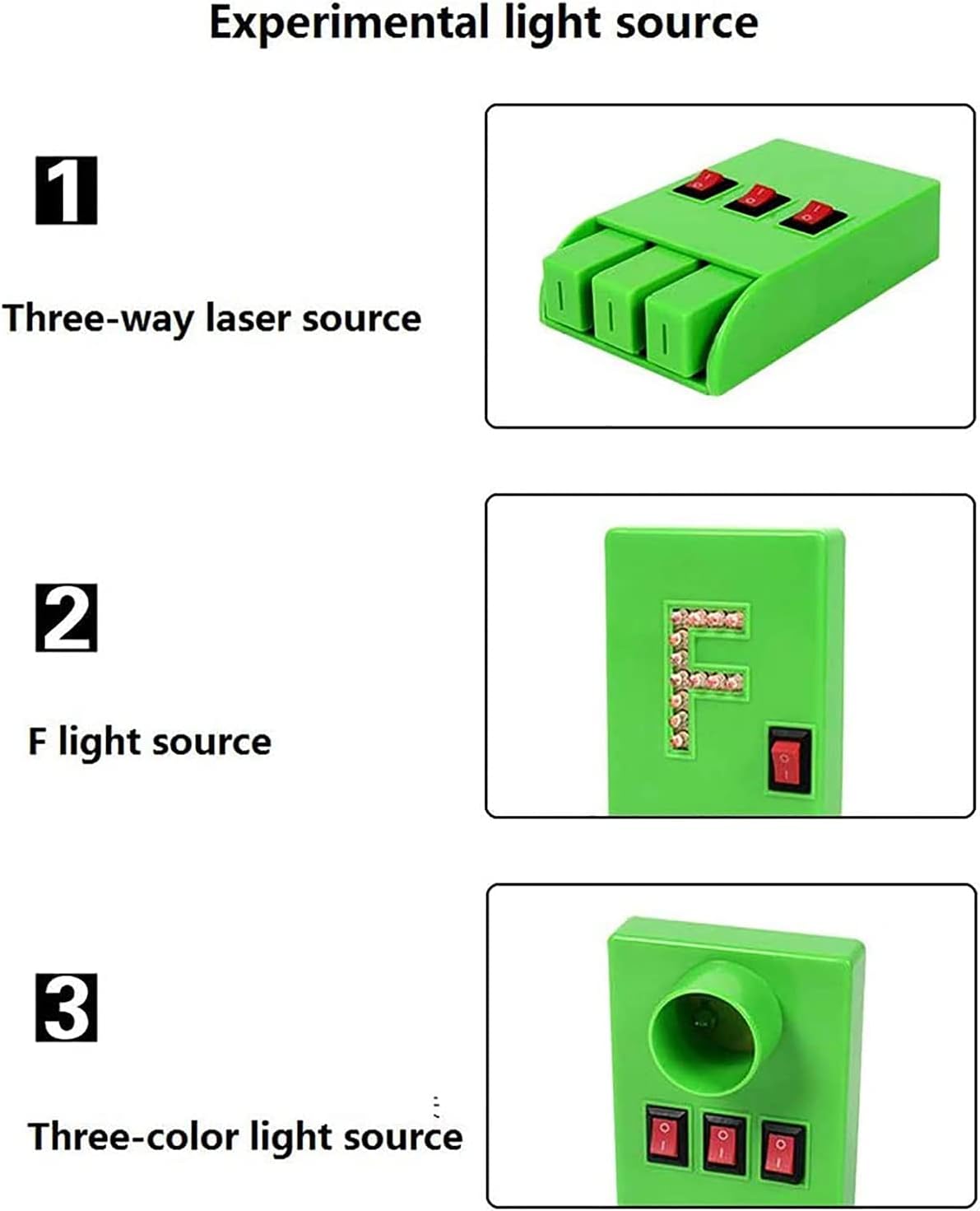 Physics Laboratory Optical Kit, Optical Bench Concave Convex Lens for Science Light Refraction Equipment Lens Prism Set